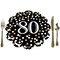 Big Dot of Happiness Adult 80th Birthday - Gold - Birthday Party Round Table Decorations - Paper Chargers - Place Setting For 12